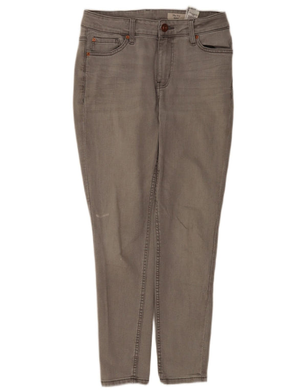 Marks & Spencer Feminino The Ivy Skinny Jeans UK 10 Pequeno W30 L27 Algodão Cinza