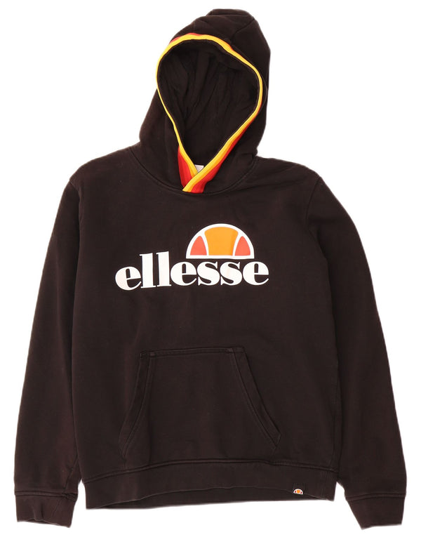 Suéter gráfico com capuz ELLESSE para meninos 13-14 anos algodão preto