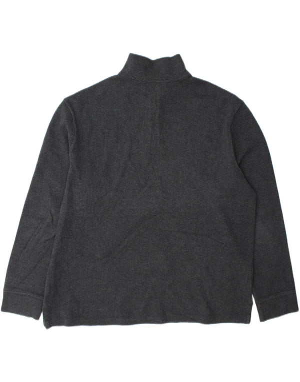 Suéter masculino Polo Ralph Lauren com zíper e gola XL algodão cinza