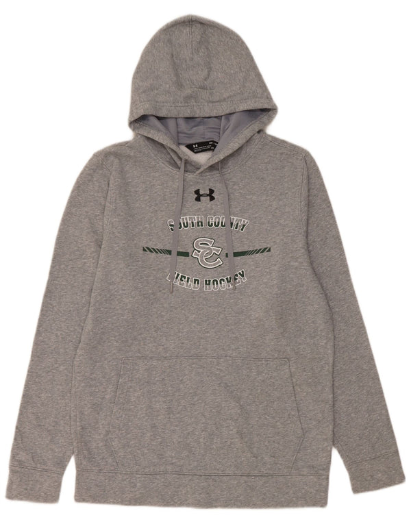 Under Armour Mens South County Field Hockey Jumper com capuz pequeno cinza