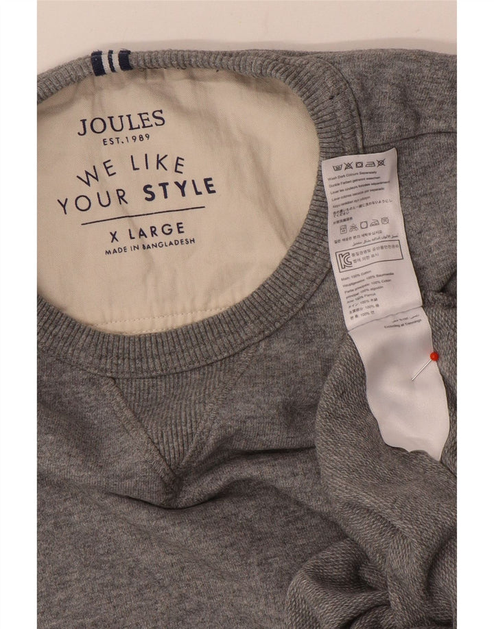 Moletom masculino Joules Jumper XL cinza manchado de algodão