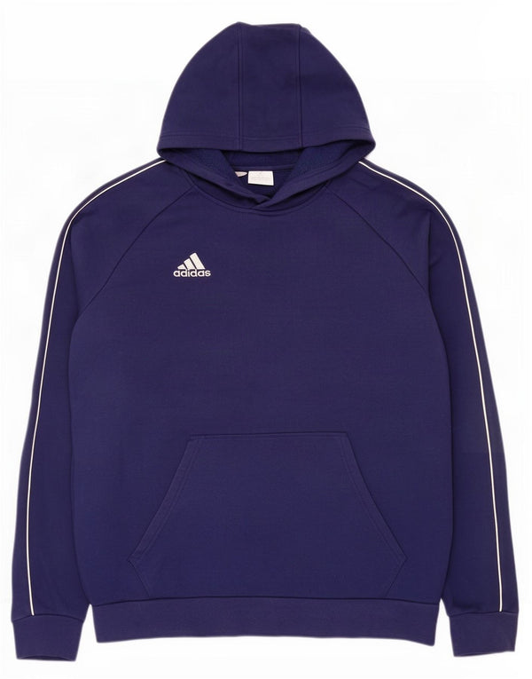 Adidas Mens Hoodie Jumper Grande Algodão Azul Marinho