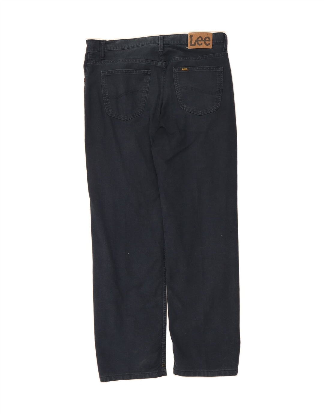 LEE Mens Straight Casual Trousers W36 L32 Navy Blue Cotton Vintage Lee and Second-Hand Lee from Messina Hembry 