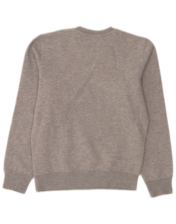 Rifle masculino moletom gráfico jumper pequeno algodão manchado cinza