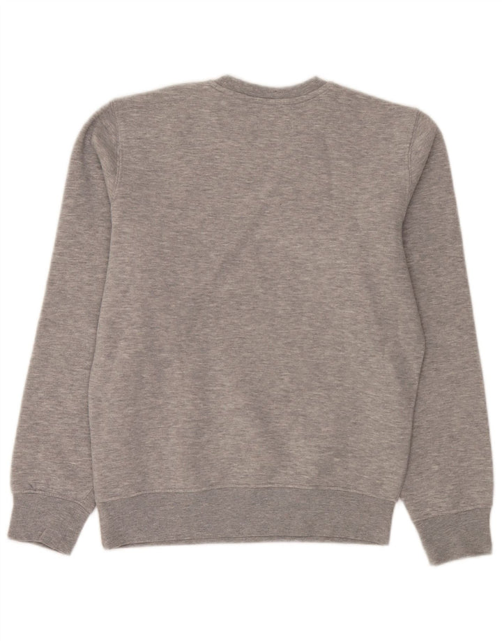 Rifle masculino moletom gráfico jumper pequeno algodão manchado cinza