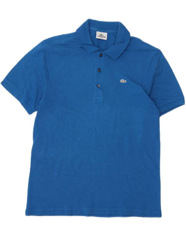 Camisa polo masculina LACOSTE tamanho 5 grande algodão azul