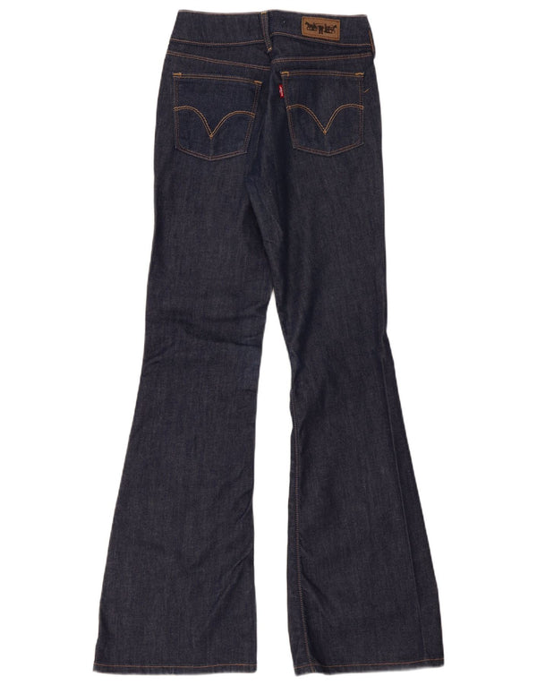 Calça jeans feminina Levi's 479 Booty Flared W27 L34 azul marinho algodão