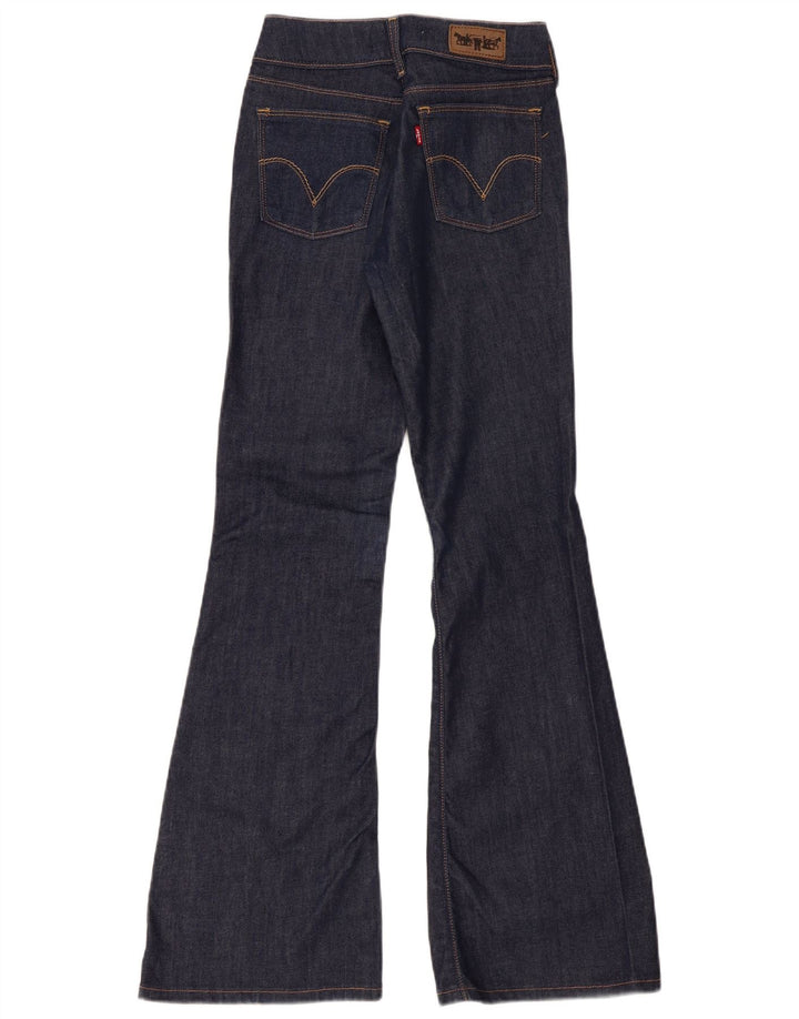 Calça jeans feminina Levi's 479 Booty Flared W27 L34 azul marinho algodão