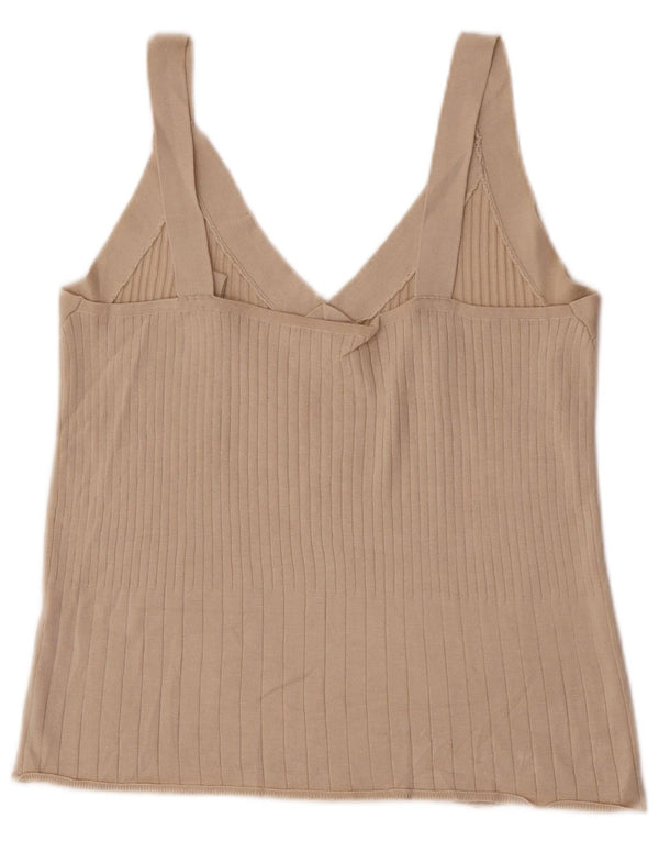 Top Cami Feminino Massimo Dutti UK 14 Grande Bege