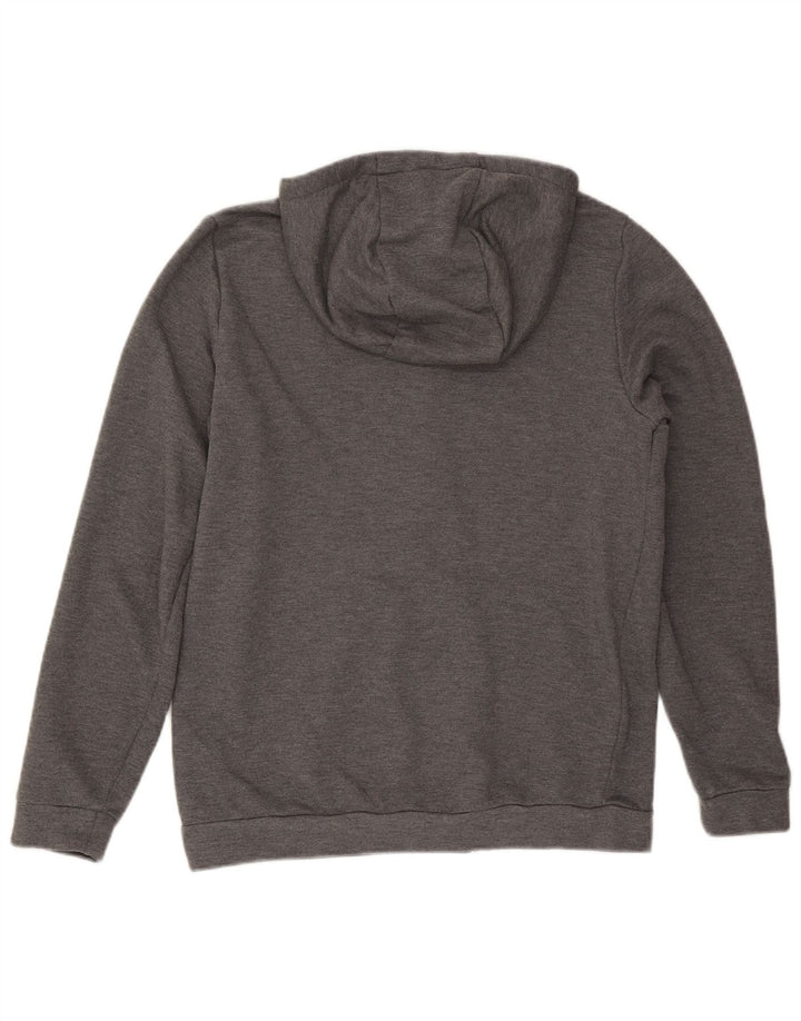 Suéter Nike Masculino Dri Fit Standard Fit Zip com capuz cinza médio poliéster