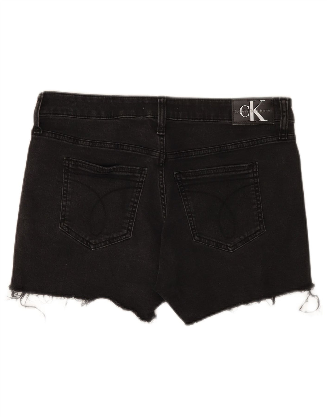 Shorts jeans feminino Calvin Klein W29 médio algodão preto