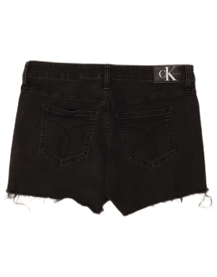 Shorts jeans feminino Calvin Klein W29 médio algodão preto