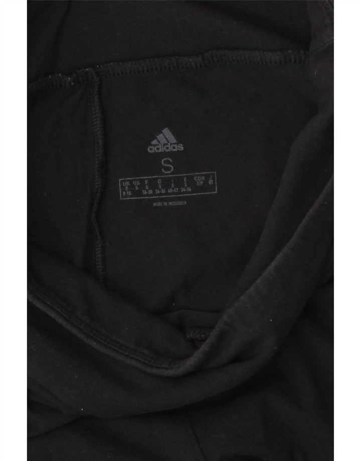 Adidas Womens Graphic Leggings UK 8/10 Pequeno Algodão Preto