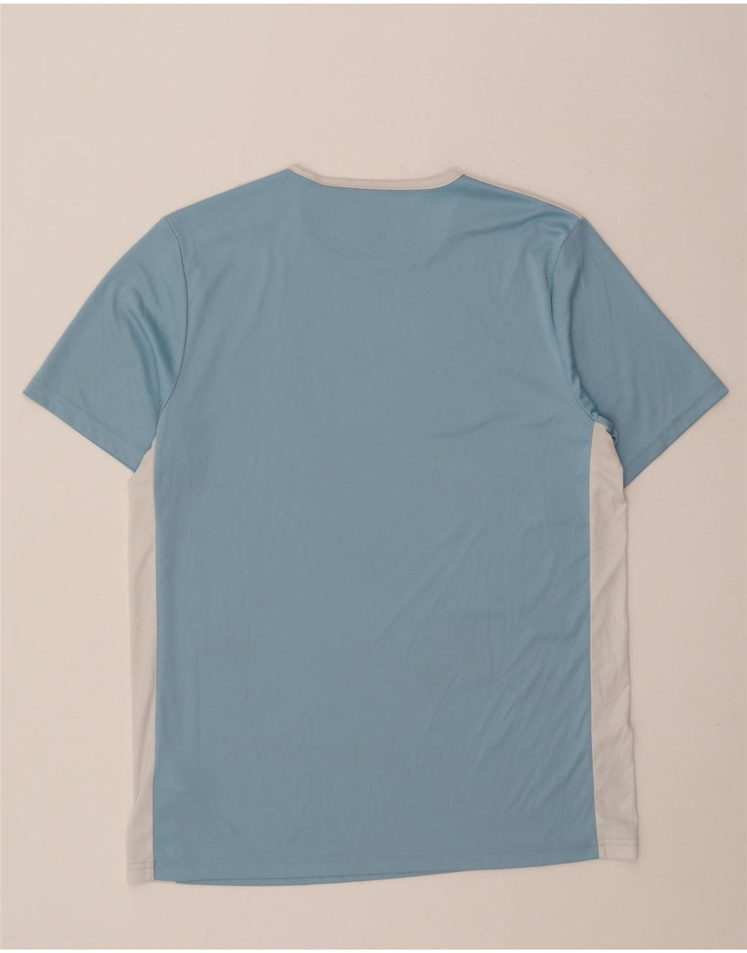 Adidas Mens Climalite Camiseta Top Grande Azul Colorblock Poliéster
