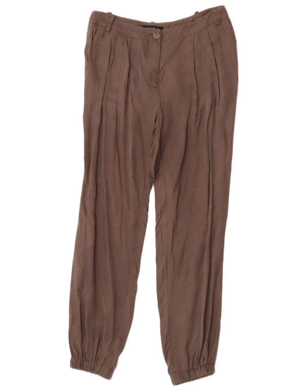 Guess Calça feminina casual jogger IT 42 médio W27 L29 marrom Cupro