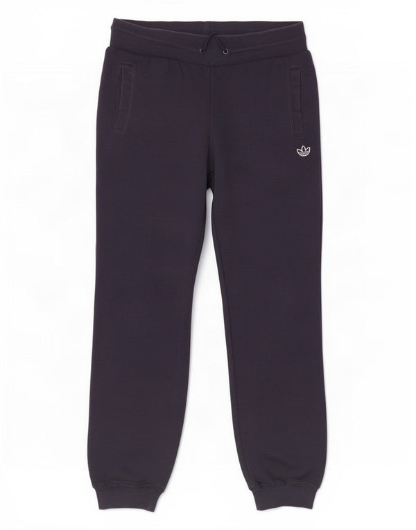 Calça de treino feminina Adidas Joggers UK 10 pequeno algodão azul marinho
