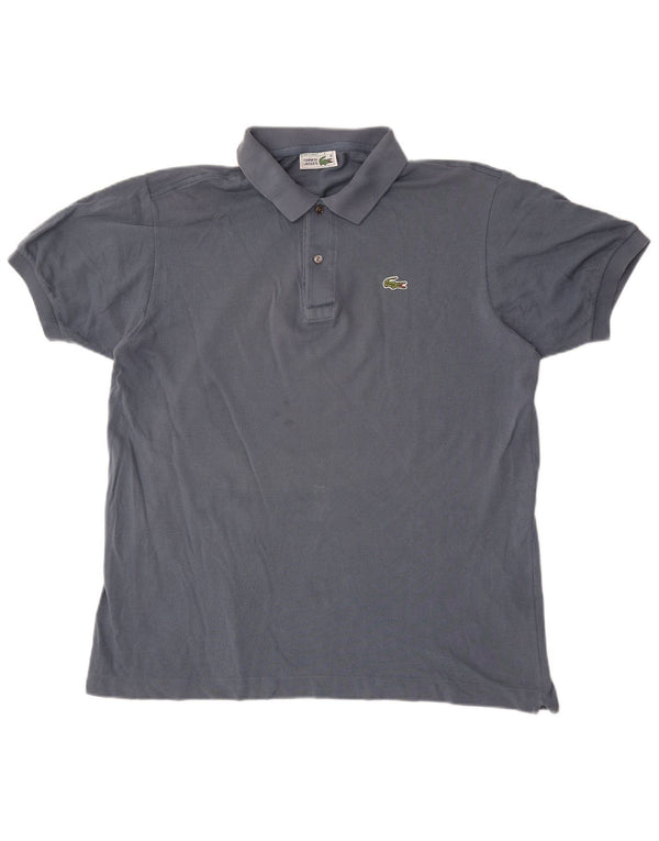 Camisa polo masculina Lacoste tamanho 6 XL cinza algodão