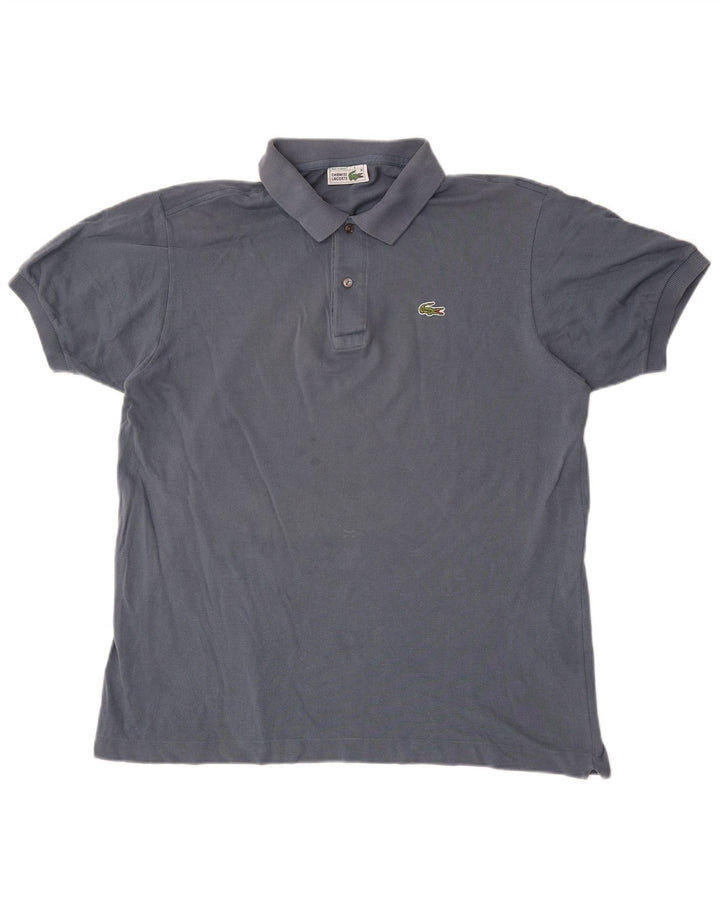 Camisa polo masculina Lacoste tamanho 6 XL cinza algodão