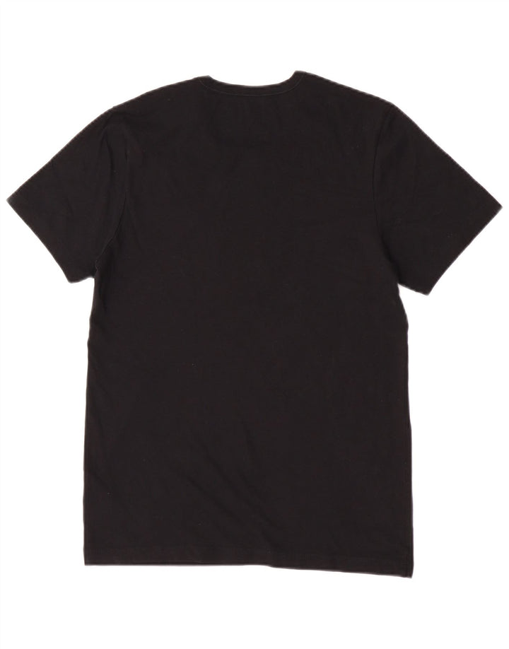 Hugo Boss Mens T-Shirt Top Pequeno Algodão Preto