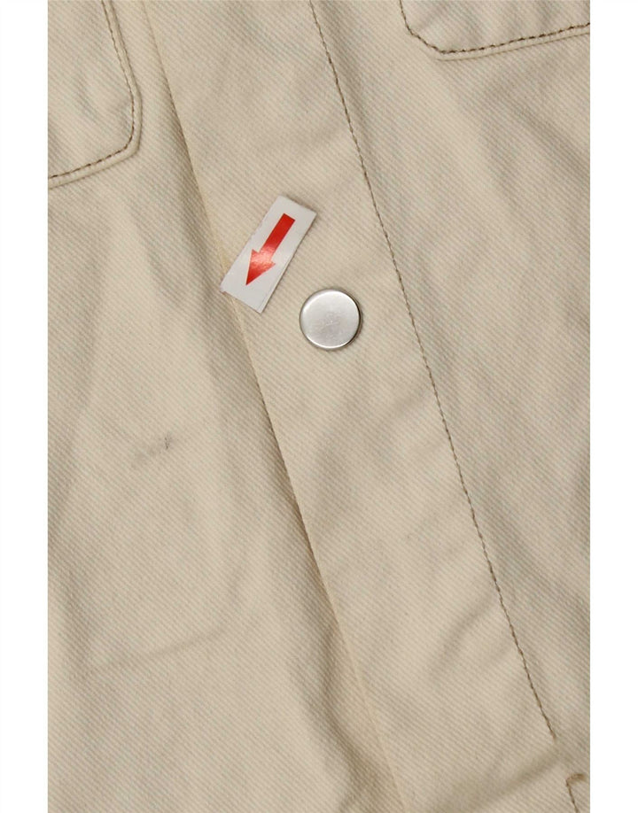 Jaqueta jeans masculina Zara UK 38 médio algodão branco