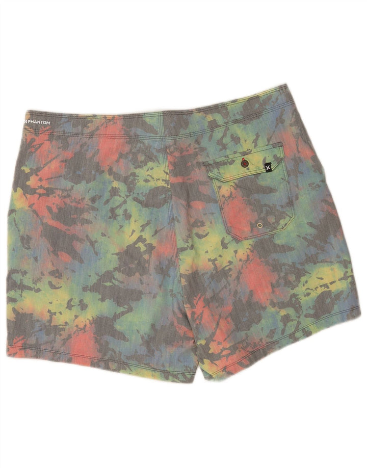 Shorts de natação masculino Hurley Phantom grande algodão tie-dye multicolorido