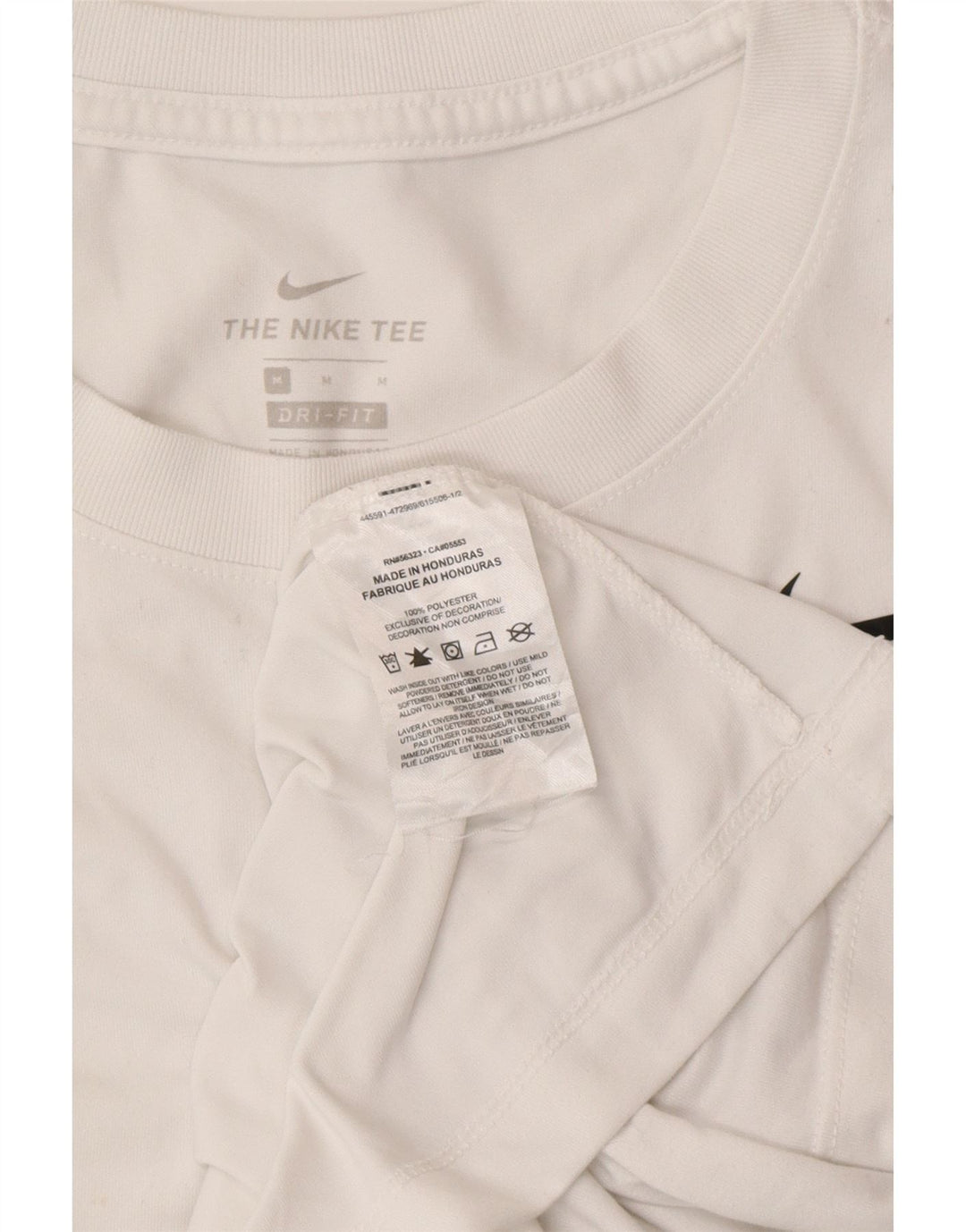 Camiseta feminina NIKE Dri Fit UK 14 médio branco poliéster