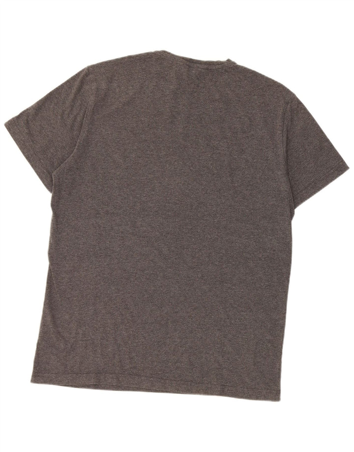 Camiseta gráfica masculina Penguin cinza médio