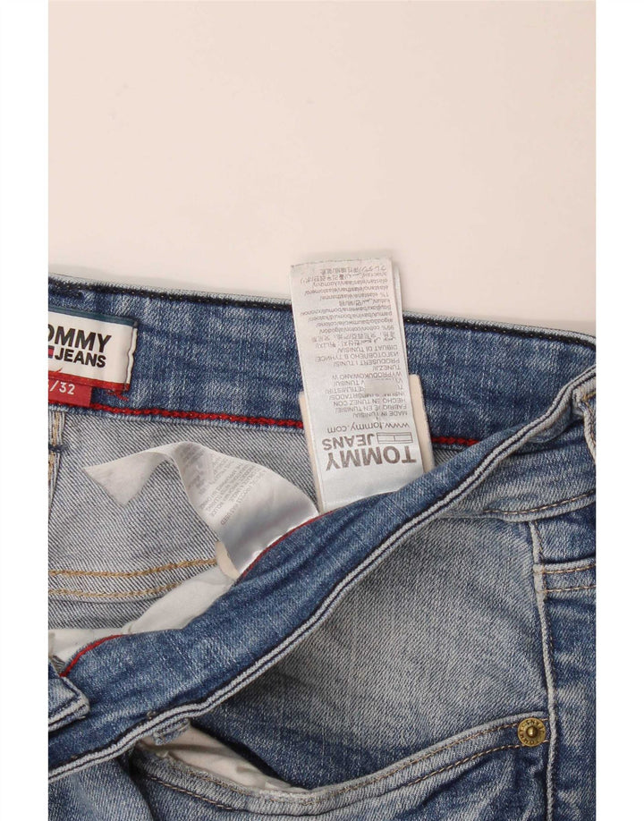 Tommy Hilfiger Masculino Thavar Slim Denim Shorts W33 Médio Azul Algodão