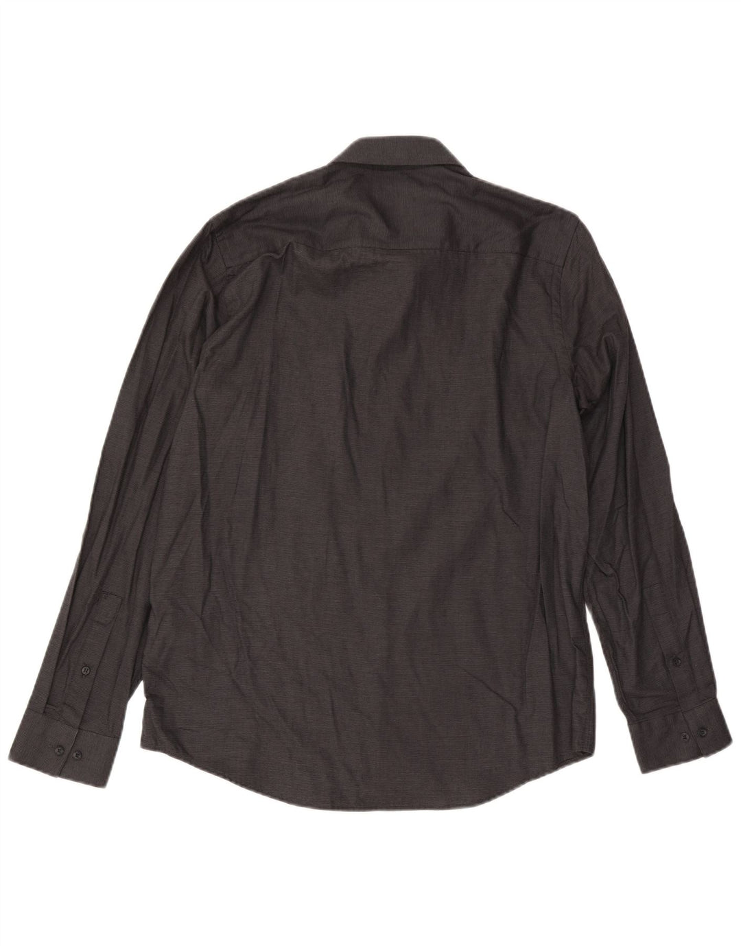 Camisa masculina Calvin Klein Regular Fit grande algodão listrado preto