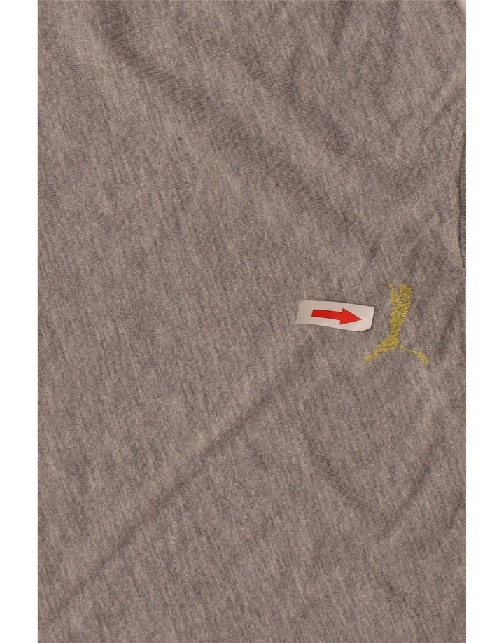 Camiseta Puma Boys Graphic Top 9-10 Anos Cinza Médio Algodão