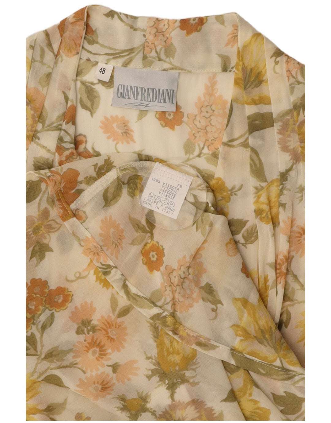 Blusa feminina transparente GIANFREDIANI IT 48 XL verde floral