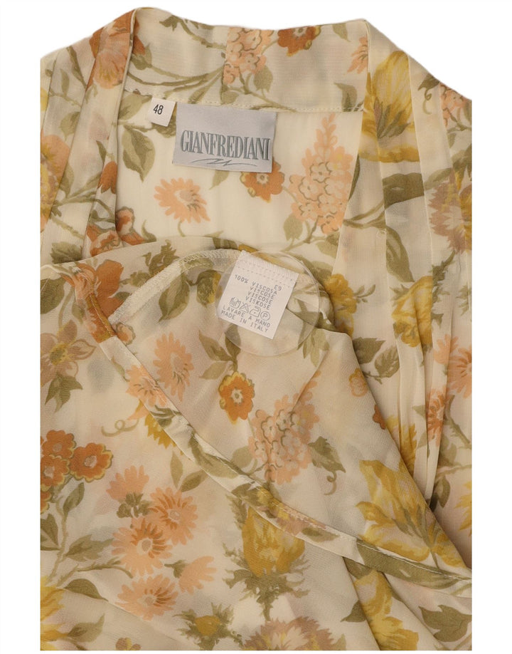 Blusa feminina transparente GIANFREDIANI IT 48 XL verde floral