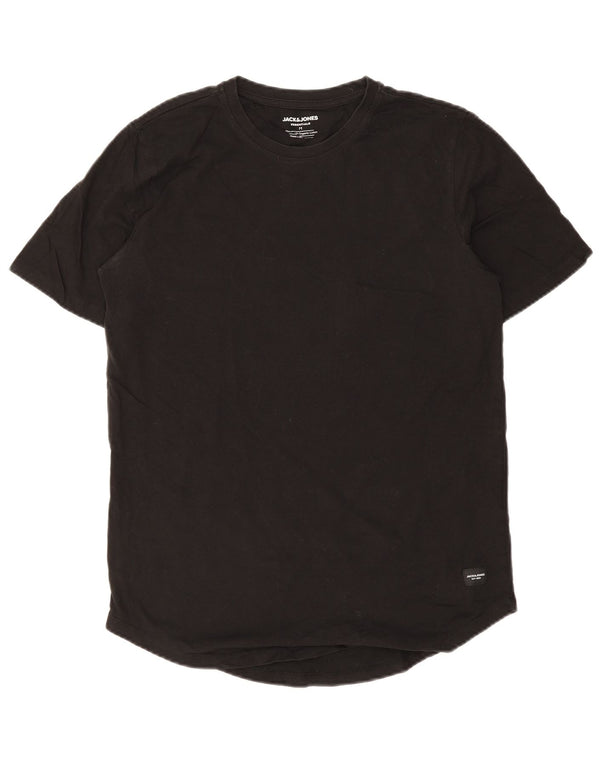 Camiseta masculina Jack & Jones Top médio algodão preto