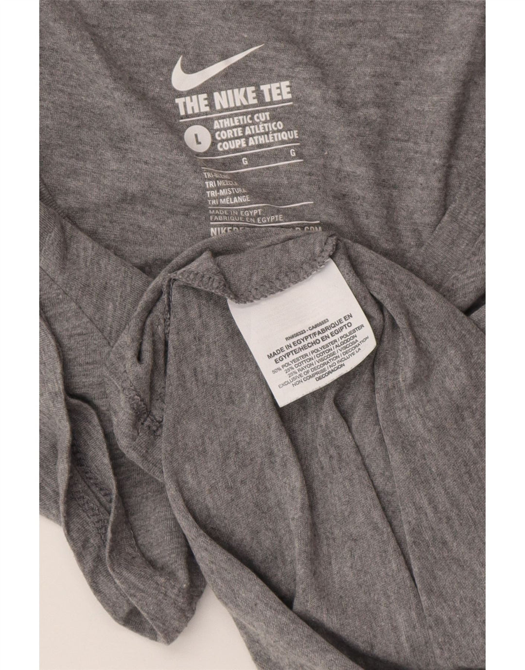 Camiseta feminina NIKE Athletic Cut Graphic UK 14 grande cinza poliéster