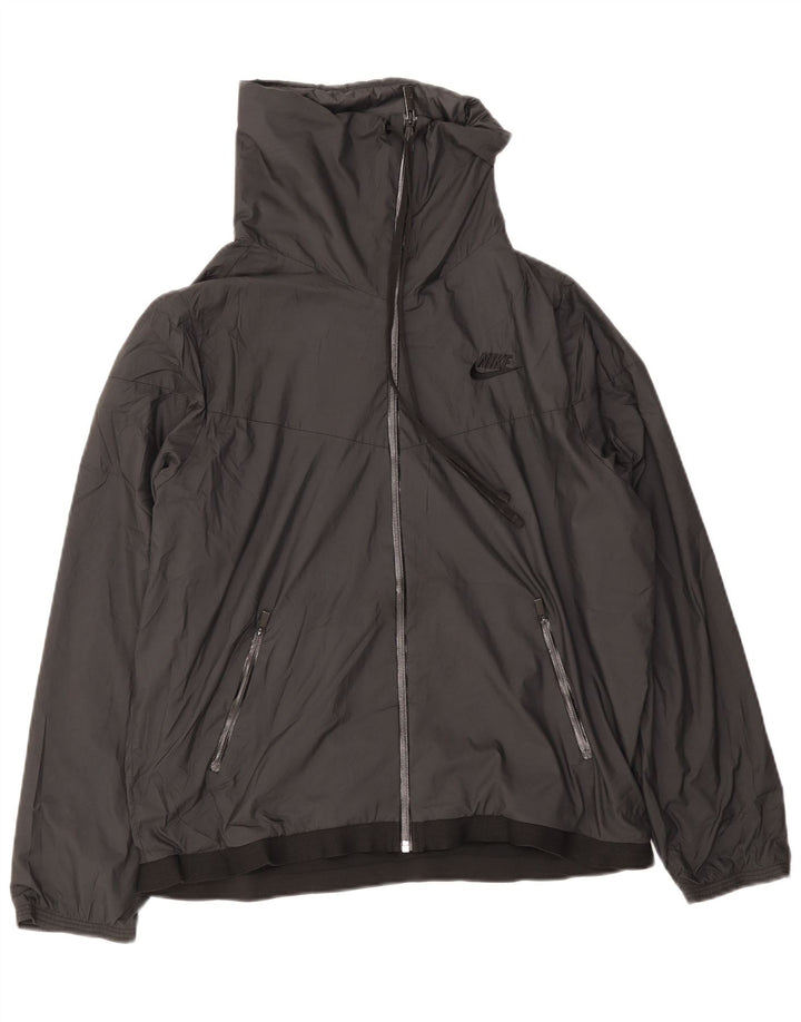 Nike Mens Tracksuit Top Jacket UK 39/41 Médio Preto Poliéster