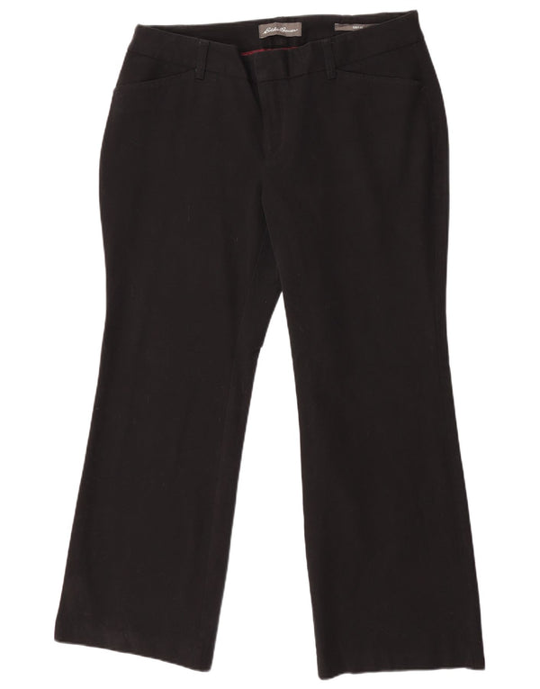 Calça casual feminina Eddie Bauer Petite Curvy US 14 XL W34 L29 preta