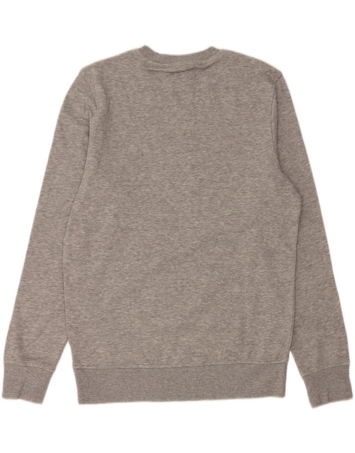 Suéter gráfico masculino JACK & JONES algodão manchado cinza médio