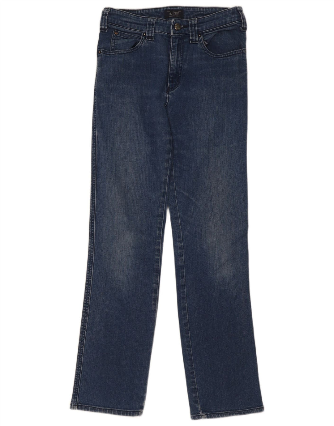 Calça jeans reta feminina Armani W27 L27 azul
