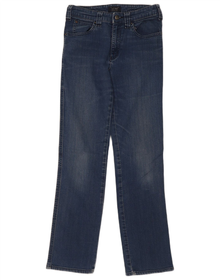 Calça jeans reta feminina Armani W27 L27 azul