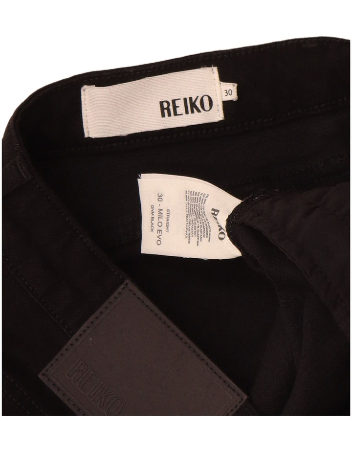 Jeans retos femininos Reiko W30 L29 algodão preto