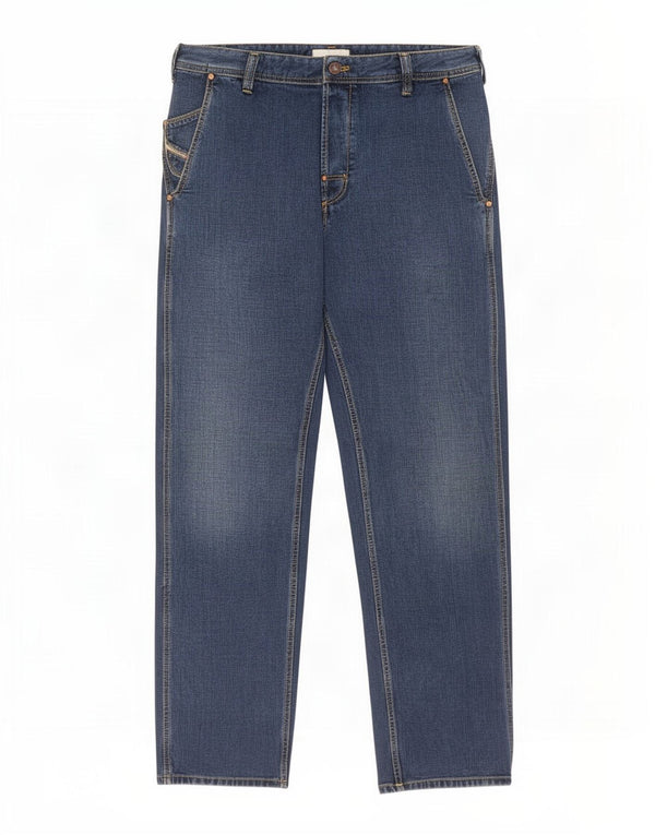 Diesel Mens Pheyo Straight Jeans W36 L34 Azul Algodão
