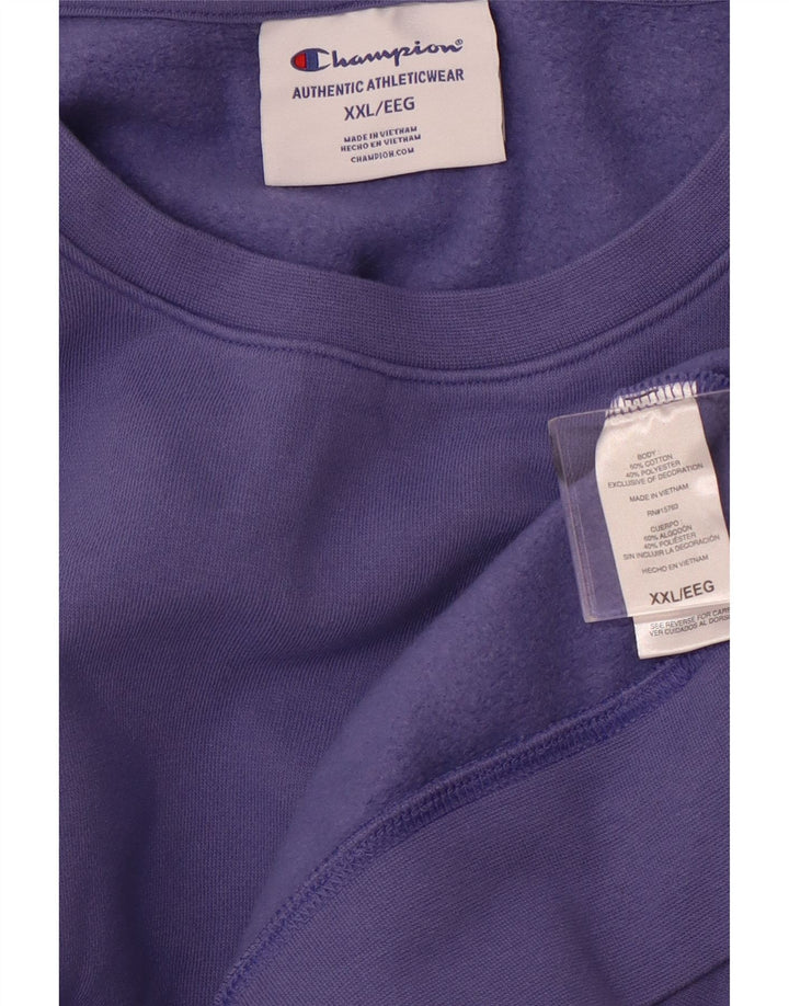 CHAMPION moletom feminino jumper UK 20 2XL algodão roxo