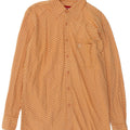 Camisa masculina CAMP DAVID de algodão xadrez laranja médio