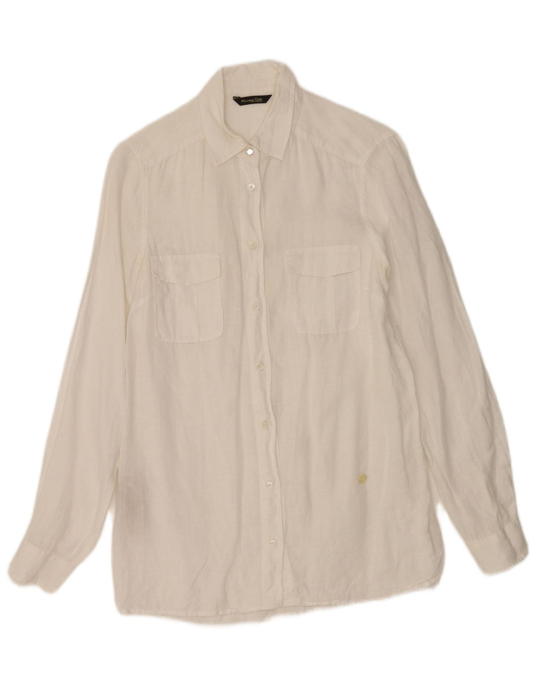 Camisa oversized feminina Massimo Dutti EU 36 XS linho branco
