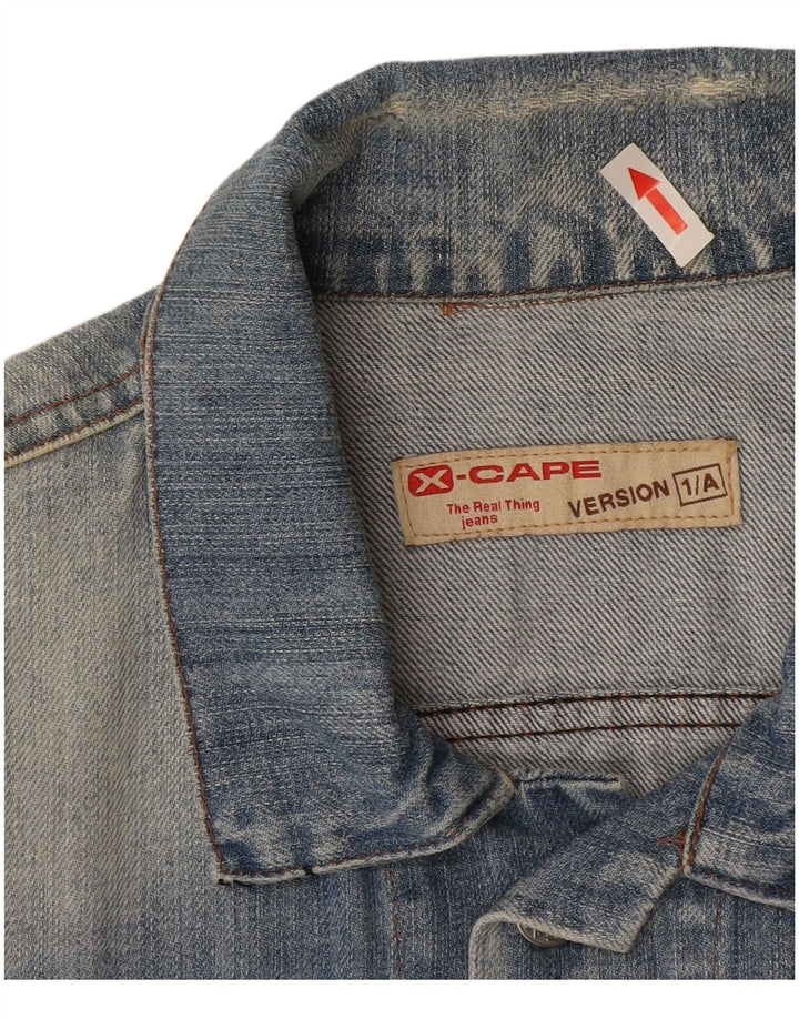 Jaqueta jeans feminina X-Cape UK 18 XL algodão azul