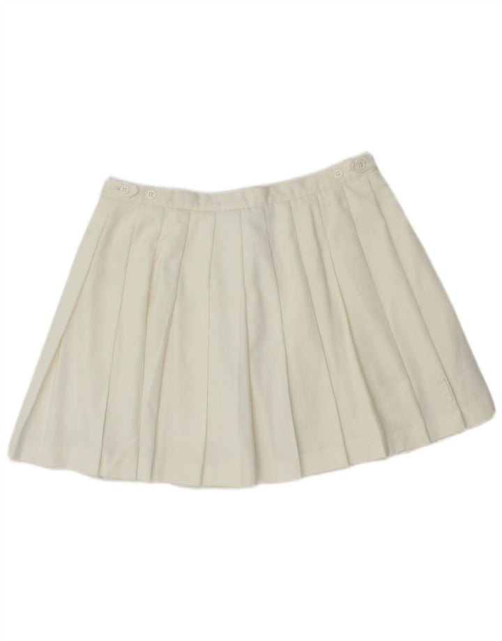 Mini saia plissada feminina Elho IT 44 médio W30 poliéster branco