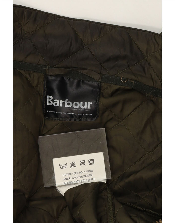 BARBOUR Mens Quilted Jacket UK 42 XL Khaki Polyamide Vintage Barbour and Second-Hand Barbour from Messina Hembry 
