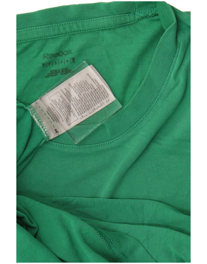 Camiseta masculina REEBOK Top algodão verde médio