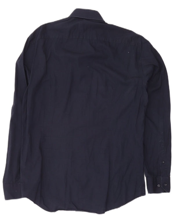 Tommy Hilfiger Mens Easy Care Slim Fit Camisa Tamanho 41 16 Médio Azul Marinho