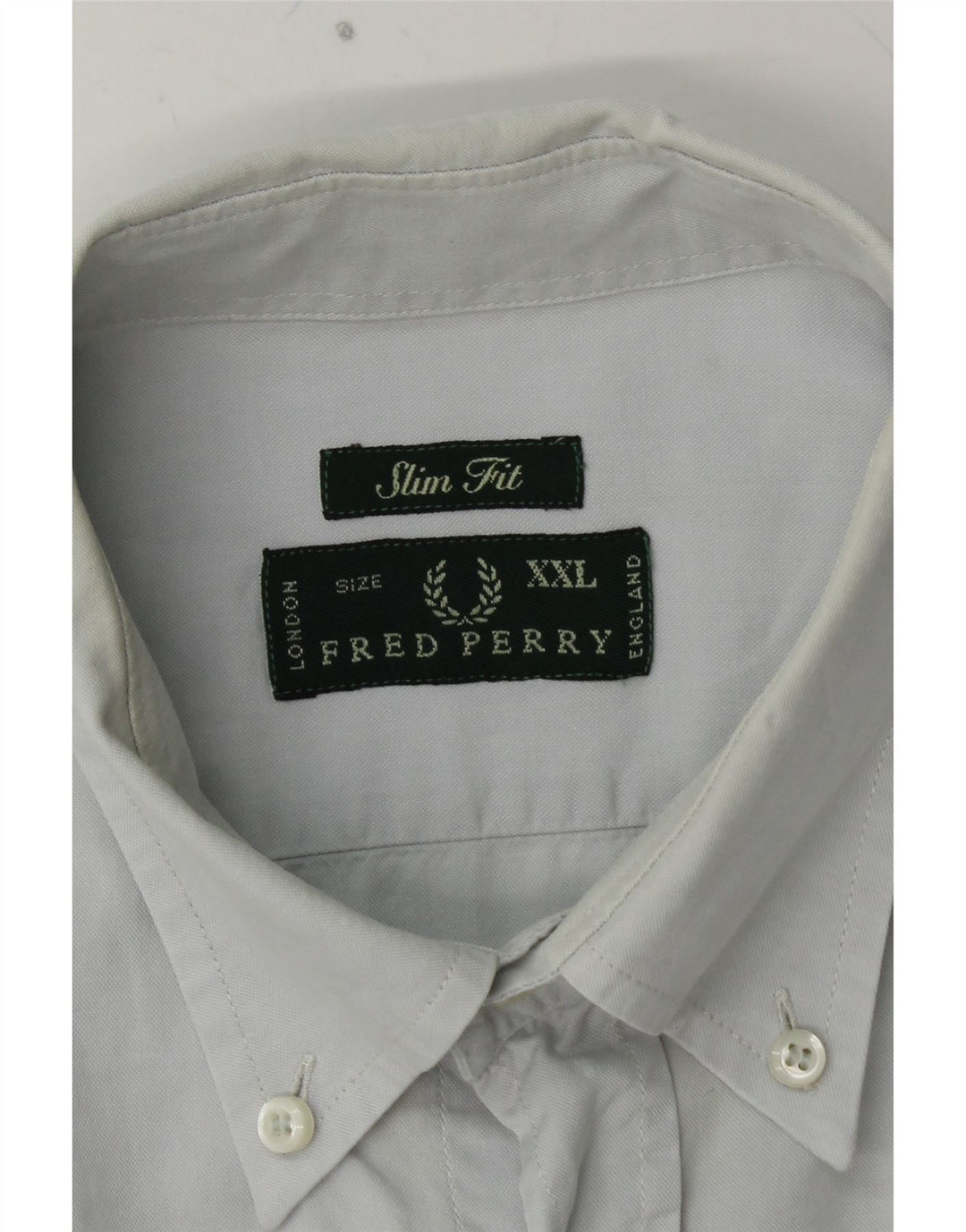 FRED PERRY Camisa masculina slim fit 2XL algodão azul